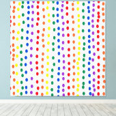 Toile Points Rainbow Candy en blanc (Insitu (Plancher de Bois))