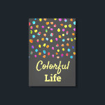 Toile Pois aquarelle boho pop art<br><div class="desc">Un design simple et moderne de pois ou de taches d'aquarelle couleur arc-en-ciel. Design contemporain épuré. Whimsical,  boho et fun,  Lumineux et coloré. Sur arrière - plan personnalisable pour un look propre et mignon.</div>