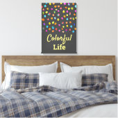 Toile Pois aquarelle boho pop art (Insitu(Chambre))