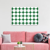 Toile Pois blancs sur vert (Insitu(Salon))