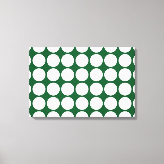 Toile Pois blancs sur vert (Recto)