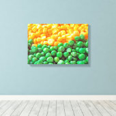 Toile Pois et maïs (Insitu (Plancher de Bois))