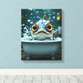 Toile Poisson amusant dans le bain (Insitu (Plancher de Bois))