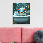 Toile Poisson amusant dans le bain (Insitu(Salon))