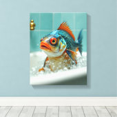 Toile Poisson amusant dans le bain (Insitu (Plancher de Bois))