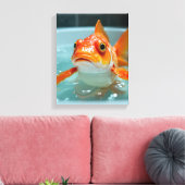 Toile Poisson amusant dans le bain (Insitu(Salon))