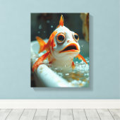 Toile Poisson amusant dans le bain (Insitu (Plancher de Bois))