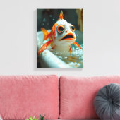 Toile Poisson amusant dans le bain (Insitu(Salon))