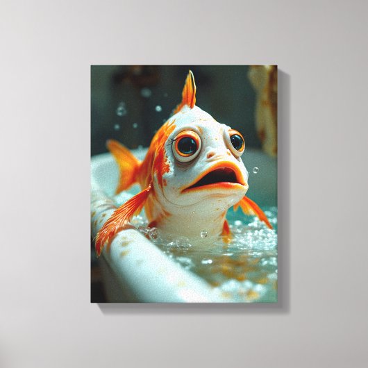 Toile Poisson amusant dans le bain (Recto)
