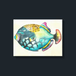 Toile Poisson Aquarium bleu et violet<br><div class="desc">Aquarium bleu et violet Poisson Artiste : Chariklia Zarris</div>