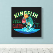 Toile Poisson basse portant une couronne sur un Arrière  (Insitu (Plancher de Bois))