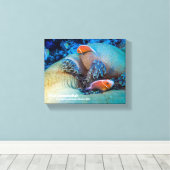 Toile Poisson-clown rose et anémone de mer (Insitu (Plancher de Bois))