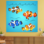 Toile Poisson coloré (Insitu(Salon))