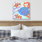 Toile Poisson de couleur pop (Insitu(Chambre))