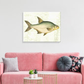 Toile Poisson d'eau douce sur la carte (Insitu(Salon))