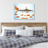Toile Poisson Doré et Requin (Insitu(Chambre))