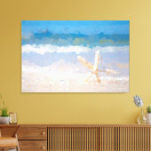 Toile Poisson étoilée sur la plage Art Abstrait (Insitu(Salon))