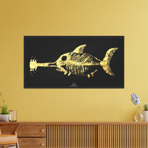 Toile Poisson Fossil Guitare Requin Talk Canyons, Ne Imp