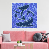 Toile Poisson Gras Baignade Océan Bleu Pêche (Insitu(Salon))