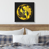 Toile Poisson jaune et noir Yin Yang Koi (Insitu(Chambre))