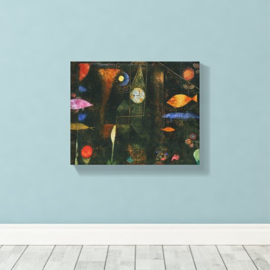 Toile Poisson magique - Paul Klee (Insitu (Plancher de Bois))