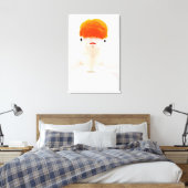 Toile Poisson rouge à tête blanche (Carassius auratus) (Insitu(Chambre))