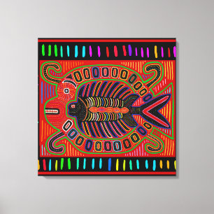 Toile Poisson volant Cuna Indian Mola