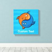Toile Poisson Yin Yang Dessin Animé (Insitu (Plancher de Bois))