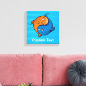 Toile Poisson Yin Yang Dessin Animé (Insitu(Salon))