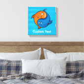 Toile Poisson Yin Yang Dessin Animé (Insitu(Chambre))
