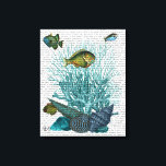 Toile Poissons Bleus Coques et Coraux<br><div class="desc">Côtière et tropicale</div>