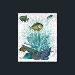 Toile Poissons Bleus Coques et Coraux<br><div class="desc">Côtière et tropicale</div>