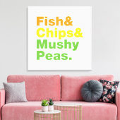 Toile Poissons & Chips & Pois Musqués. (Insitu(Salon))