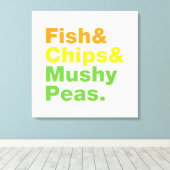 Toile Poissons & Chips & Pois Musqués. (Insitu (Plancher de Bois))