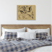 Toile Poissons Constellation Hevelius vers 1690 (Insitu(Chambre))