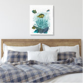 Toile Poissons, coquillages bleus et coraux (Insitu(Chambre))