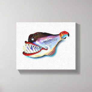 Toile Poissons Toothy de Mike Quinn avec l'attitude
