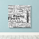 Toile Poissons Zodiac Word Cloud Inspiration (Insitu (Plancher de Bois))