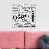 Toile Poissons Zodiac Word Cloud Inspiration (Insitu(Salon))