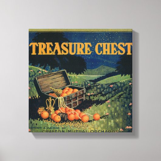 Toile Poitrine au trésor (version terrain) Étiquette ora (Recto)