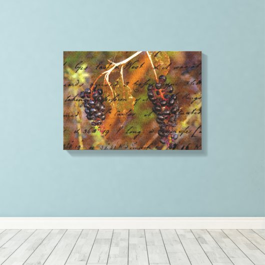 Toile Pokeberies (Insitu (Plancher de Bois))