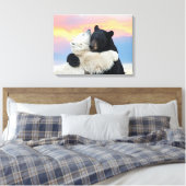 Toile Polar and Black bear hugging (Insitu(Chambre))