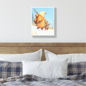 Toile Polar Bear & Inuit Child Winter Nursery Poster (Insitu(Chambre))