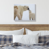 Toile Polar Bear Mother with Cub (Insitu(Chambre))