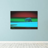 Toile Polar Lights Polar Bear (Insitu (Plancher de Bois))