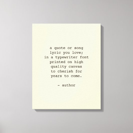 Toile Police d'écriture murale de devis personnalisée (Recto)