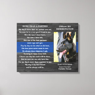 Toile Police Dog Memorial FallOfficer Police K9 Photo