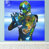 Toile Pollution mondiale (Insitu (Plancher de Bois))