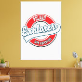 Toile Pologne explorateur dans le logo aventure (Insitu(Salon))