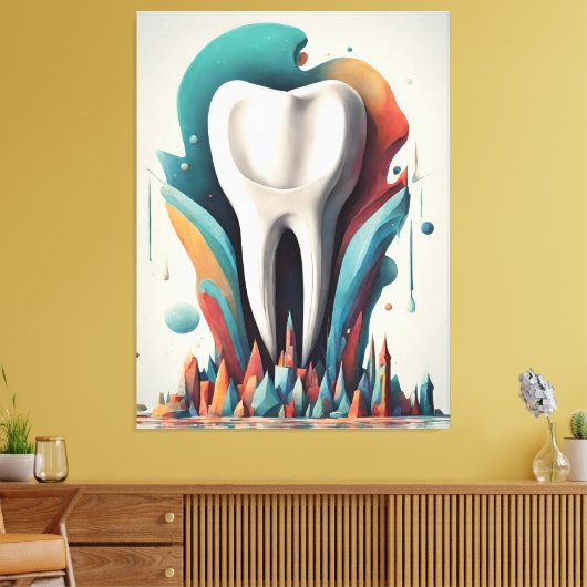 Toile Poly chromatic Tooth Art (Insitu(Salon))